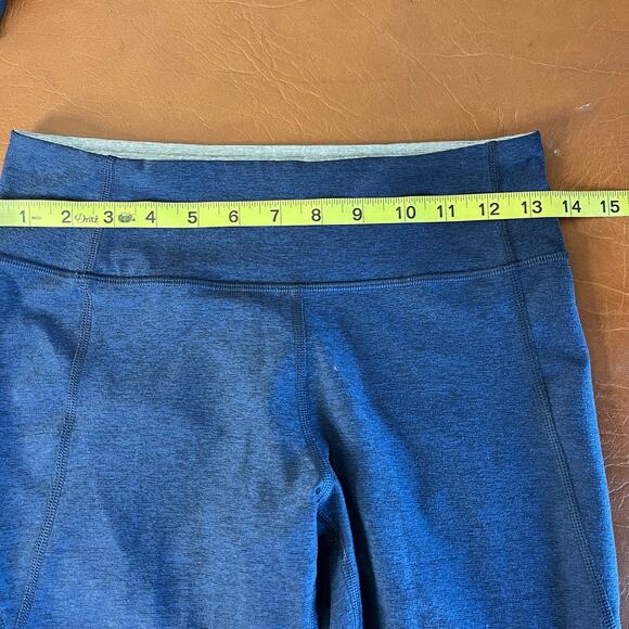 Outdoor Voices 7/8 Dipped Navy Blue Gray Two Tone Colorblock Ankle Legging Small - Picture 7 of 8